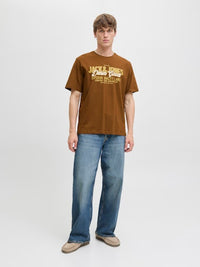 Jack & Jones - Tshirt Logo - Monks Robe (Bruin)