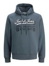 Jack & Jones - Hoodie Logo Sweat - Stormy Weather (Grijs)