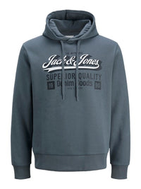Jack & Jones - Hoodie Logo Sweat - Stormy Weather (Grijs)