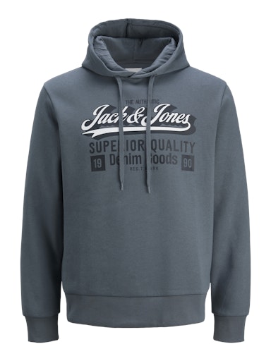 Jack & Jones - Hoodie Logo Sweat - Stormy Weather (Grijs)