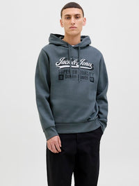 Jack & Jones - Hoodie Logo Sweat - Stormy Weather (Grijs)