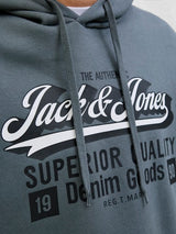 Jack & Jones - Hoodie Logo Sweat - Stormy Weather (Grijs)