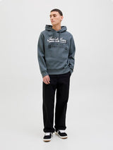 Jack & Jones - Hoodie Logo Sweat - Stormy Weather (Grijs)