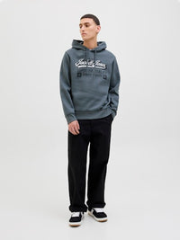 Jack & Jones - Hoodie Logo Sweat - Stormy Weather (Grijs)