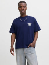Jack & Jones - Tshirt Norrebro - Ocean Cavern (Blauw)