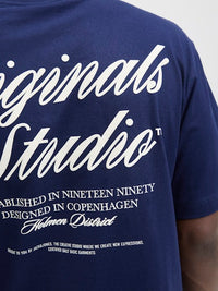 Jack & Jones - Tshirt Norrebro - Ocean Cavern (Blauw)