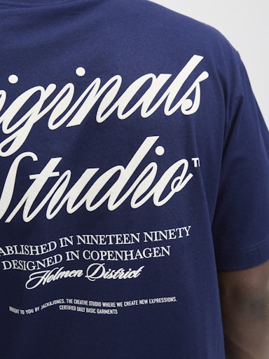 Jack & Jones - Tshirt Norrebro - Ocean Cavern (Blauw)
