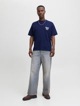 Jack & Jones - Tshirt Norrebro - Ocean Cavern (Blauw)