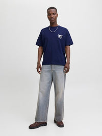 Jack & Jones - Tshirt Norrebro - Ocean Cavern (Blauw)