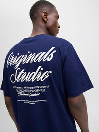 Jack & Jones - Tshirt Norrebro - Ocean Cavern (Blauw)