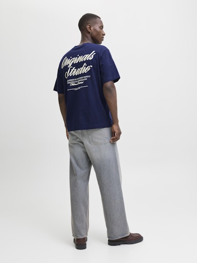 Jack & Jones - Tshirt Norrebro - Ocean Cavern (Blauw)