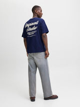Jack & Jones - Tshirt Norrebro - Ocean Cavern (Blauw)