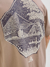 Jack & Jones - Tshirt Gramercy - Mocha Meringue (Bruin)