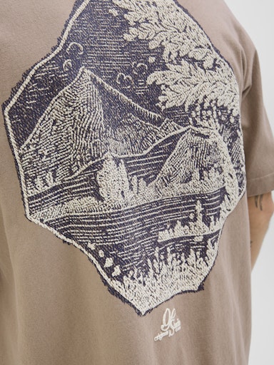 Jack & Jones - Tshirt Gramercy - Mocha Meringue (Bruin)