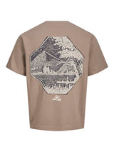 Jack & Jones - Tshirt Gramercy - Mocha Meringue (Bruin)