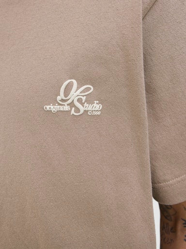 Jack & Jones - Tshirt Gramercy - Mocha Meringue (Bruin)