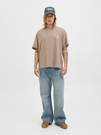 Jack & Jones - Tshirt Gramercy - Mocha Meringue (Bruin)