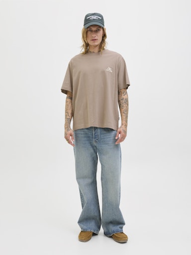 Jack & Jones - Tshirt Gramercy - Mocha Meringue (Bruin)