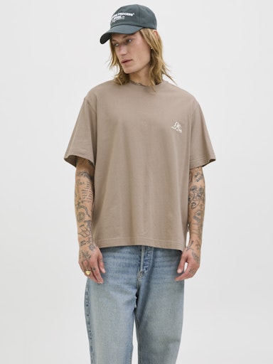 Jack & Jones - Tshirt Gramercy - Mocha Meringue (Bruin)