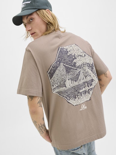 Jack & Jones - Tshirt Gramercy - Mocha Meringue (Bruin)