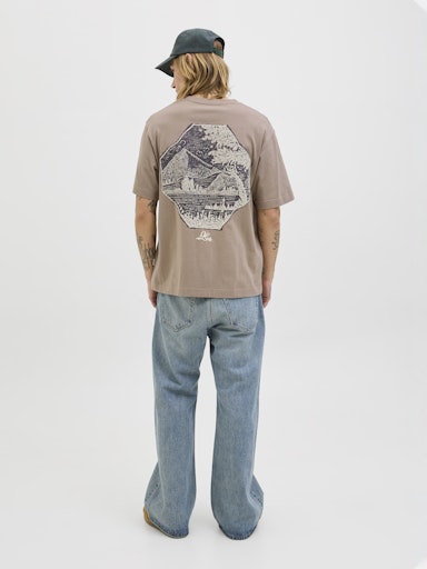Jack & Jones - Tshirt Gramercy - Mocha Meringue (Bruin)