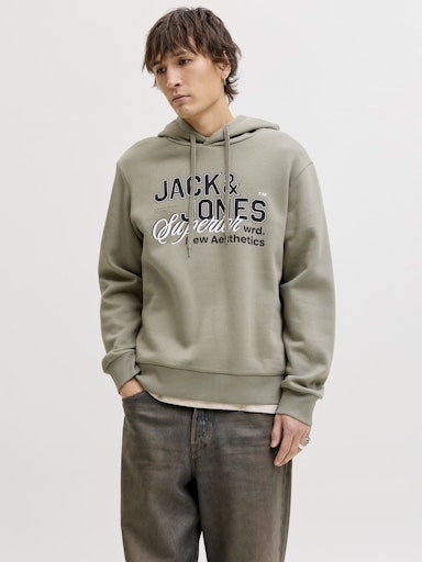 Jack & Jones - Hoodie Logo Sweat - Vetiver