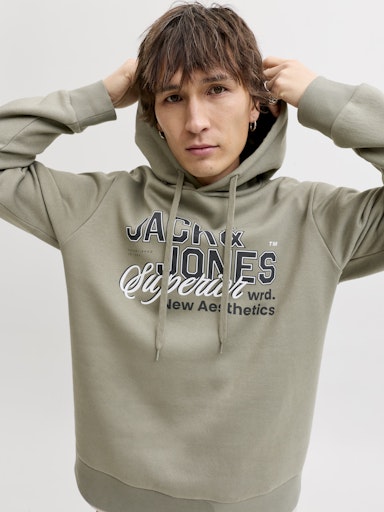 Jack & Jones - Hoodie Logo Sweat - Vetiver