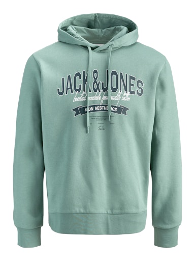 Jack & Jones - Hoodie Logo Sweat - Mineral Blue