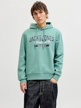 Jack & Jones - Hoodie Logo Sweat - Mineral Blue