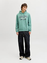 Jack & Jones - Hoodie Logo Sweat - Mineral Blue