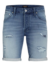 Jack & Jones - Denim Short Rick - Stone Used Damaged