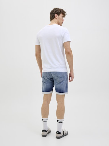 Jack & Jones - Denim Short Rick - Stone Used Damaged