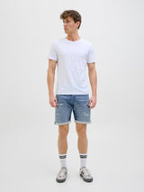 Jack & Jones - Denim Short Rick - Stone Used Damaged