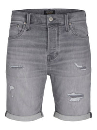Jack & Jones - Denim Short Rick - Grey Damaged