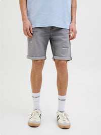 Jack & Jones - Denim Short Rick - Grey Damaged