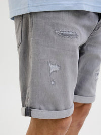 Jack & Jones - Denim Short Rick - Grey Damaged