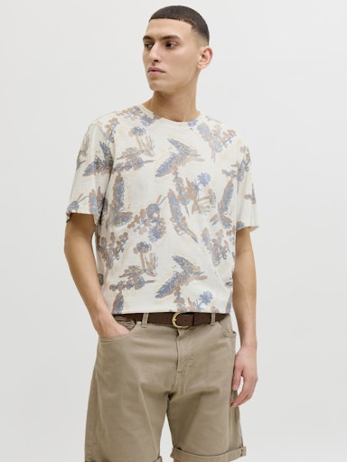 Jack & Jones - Tee Montauk - Cloud Dancer