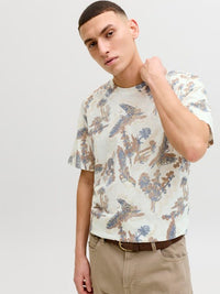 Jack & Jones - Tee Montauk - Cloud Dancer