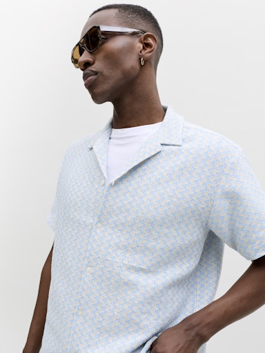 Jack & Jones - Shirt Montauk Crochet - Cashmere Blue
