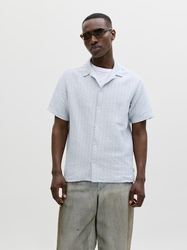 Jack & Jones - Shirt Montauk Crochet - Cashmere Blue
