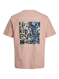Jack & Jones - Tee Montauk Back Print - Peach Melba