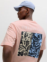 Jack & Jones - Tee Montauk Back Print - Peach Melba