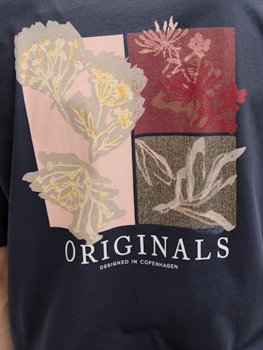 Jack & Jones - Tee Montauk Back Print - Odyssey Gray
