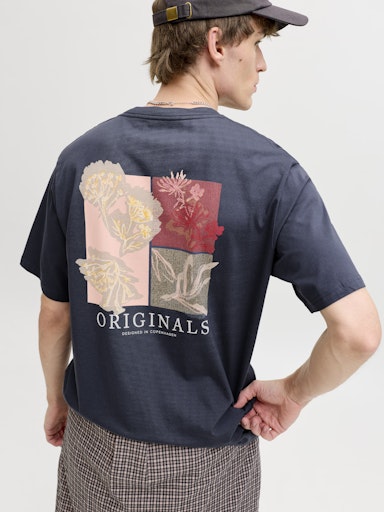 Jack & Jones - Tee Montauk Back Print - Odyssey Gray