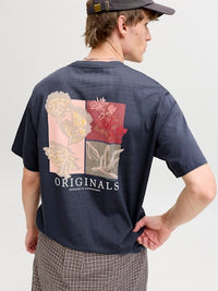 Jack & Jones - Tee Montauk Back Print - Odyssey Gray