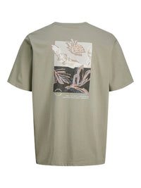 Jack & Jones - Tee Montauk Back Print - Seagrass