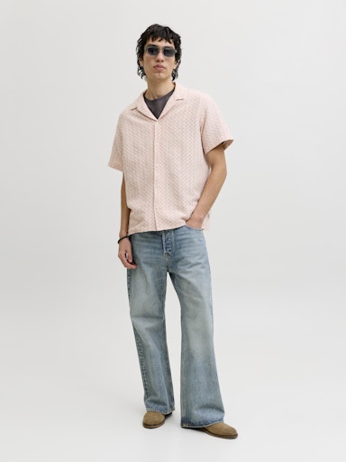 Jack & Jones - Shirt Montauk Crochet - Peach Melba