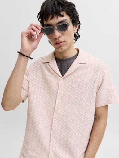 Jack & Jones - Shirt Montauk Crochet - Peach Melba