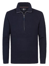 Petrol - Knit Half Zip - Deep Capri (Blauw)