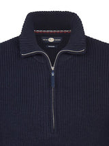 Petrol - Knit Half Zip - Deep Capri (Blauw)